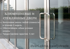 Вхідні алюмінієві двері з теплого алюмінієвого профілю